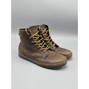 Dr Martens Leyton Air Wair Lace Up Ankle Boots Leather Womens Size US 8